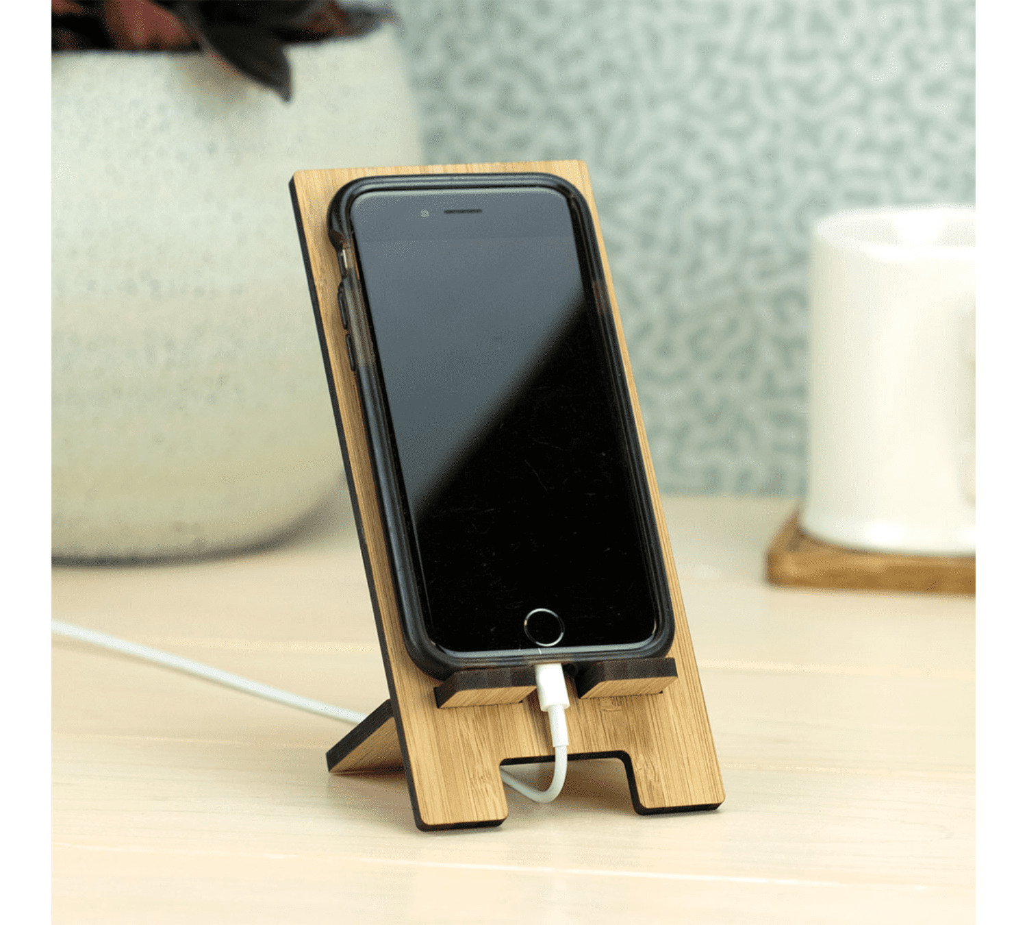 Sustainable Bamboo Phone Stand