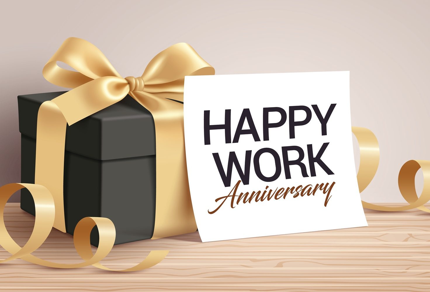 Happy,Work,Anniversary,Clipart,Design.,Company,Greeting,Text,In,White